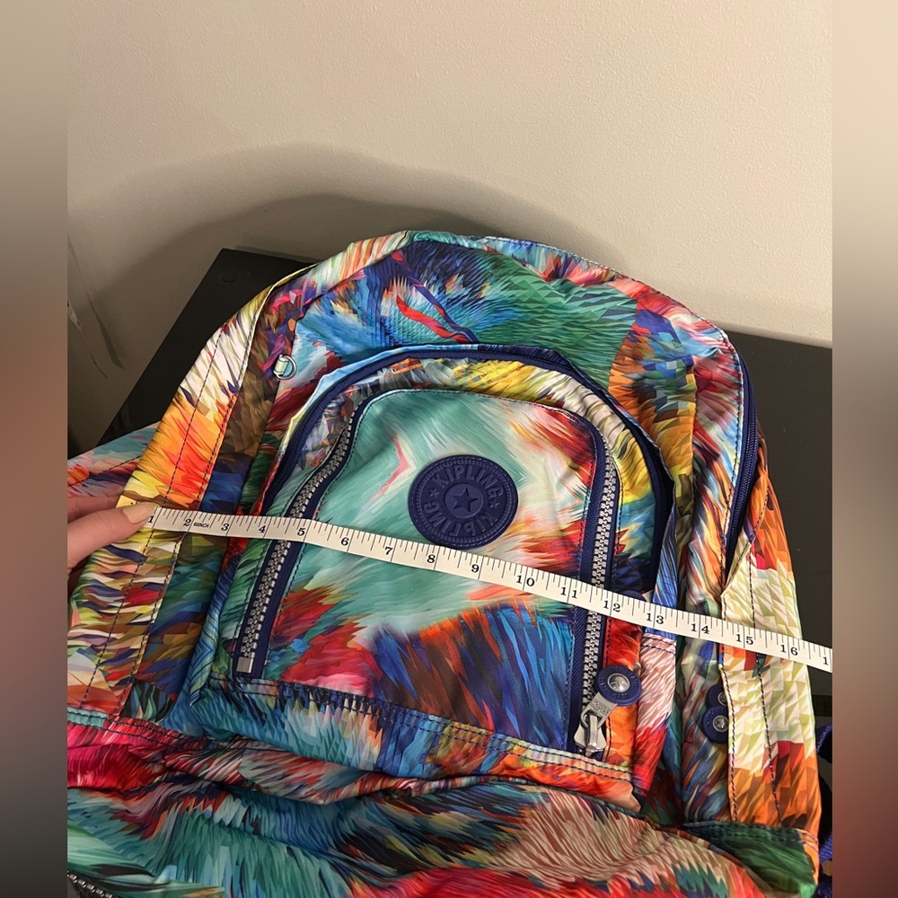 Kipling Expandable Backpack Multicolored Travel S… - image 8